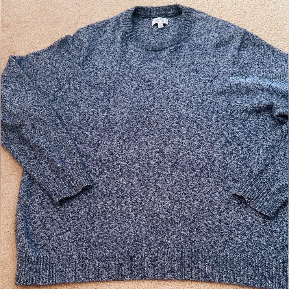Croft & Barrow Men's Heathered Blue Crewneck Sweater